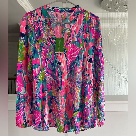 Lilly Pulitzer multi color printed tunic - Picture 6 of 8
